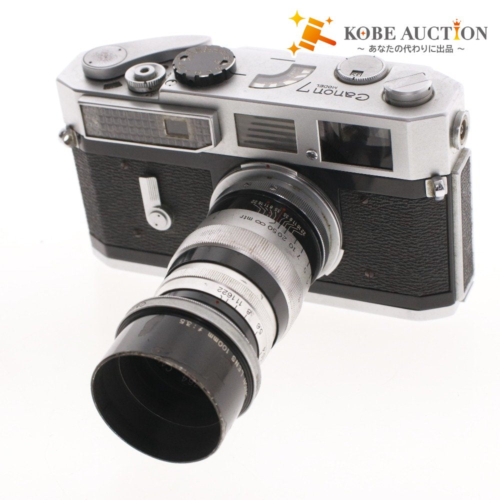 ■ キャノン カメラ Canon7 No.868134 フィルムカメラ レンズ 100mm f:3.5 No.53764 動作確認済み
