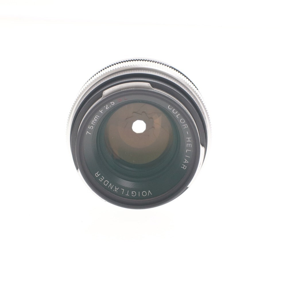 ■ レンズカバー付き COSINA コシナ カメラレンズ COLOR-HELIAR 75mm F2.5 SL 中望遠レンズ 映写性能 一眼レフ 光学機器 カメラ用品