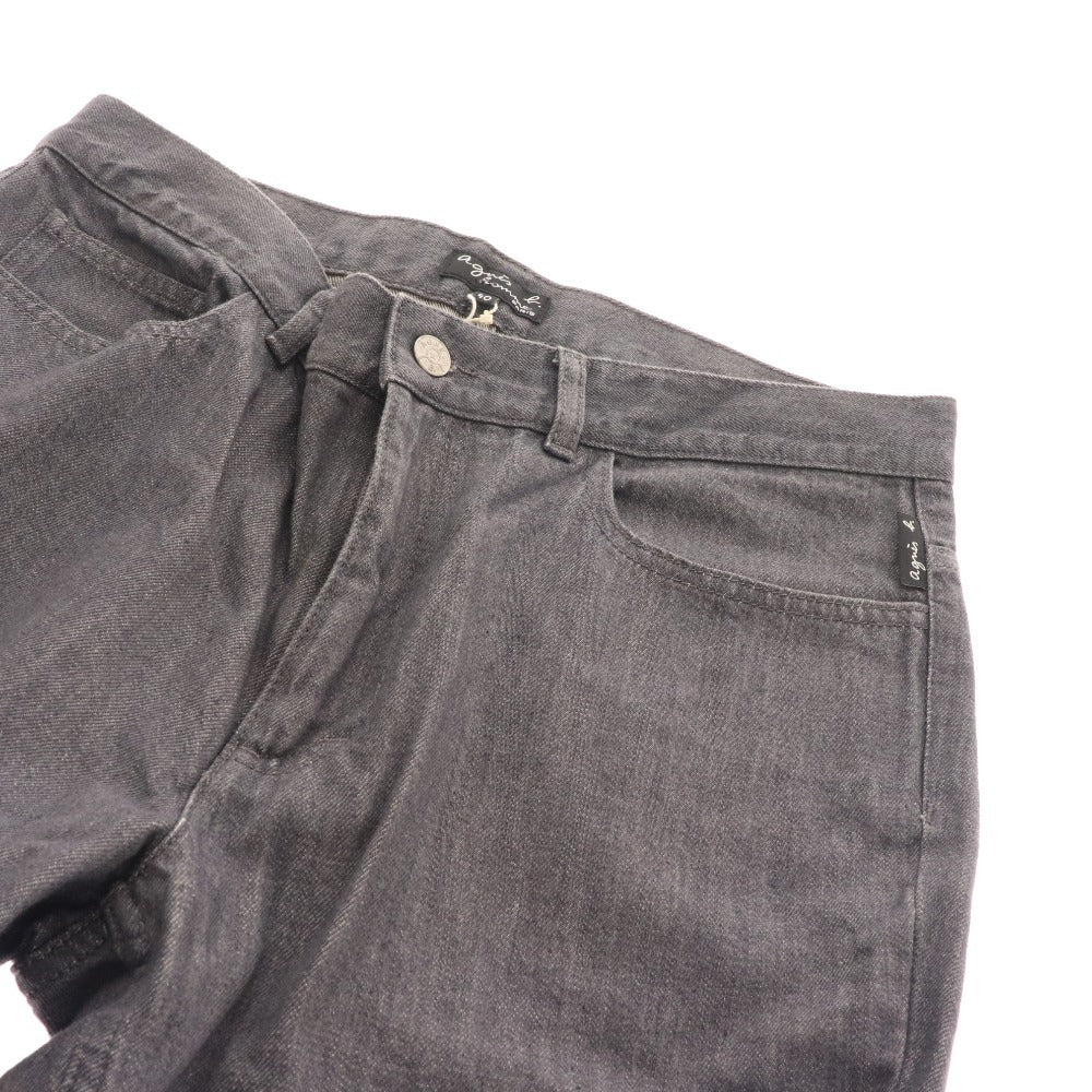 ■ Agnes B. Homme denim pants, long pants, bottoms, straight, men's size 40, gray, with tags, unused