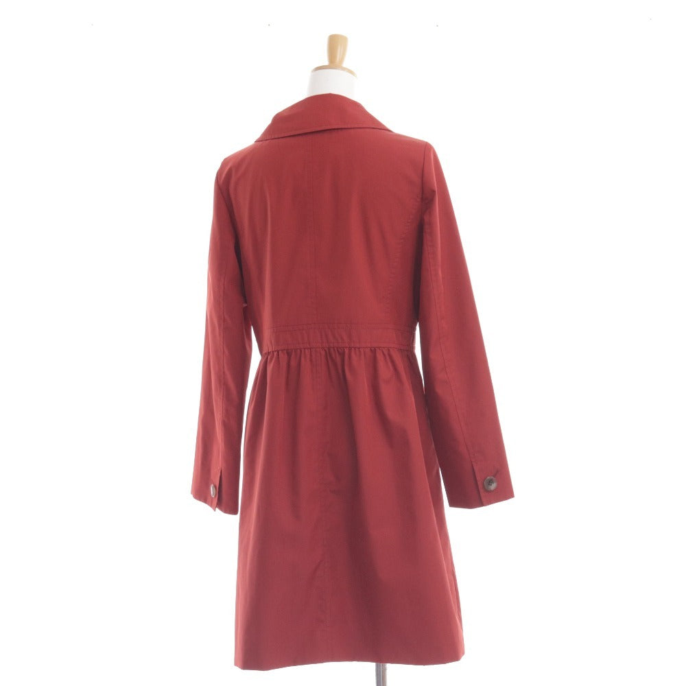 ■ アマカ コート アウター 無地 ボタン ポケット レディース 38 レッド系