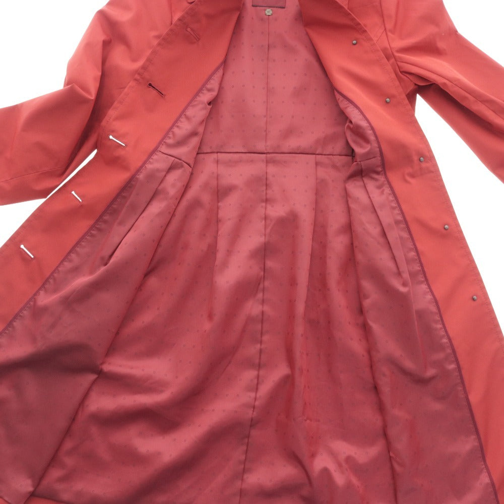 ■ アマカ コート アウター 無地 ボタン ポケット レディース 38 レッド系