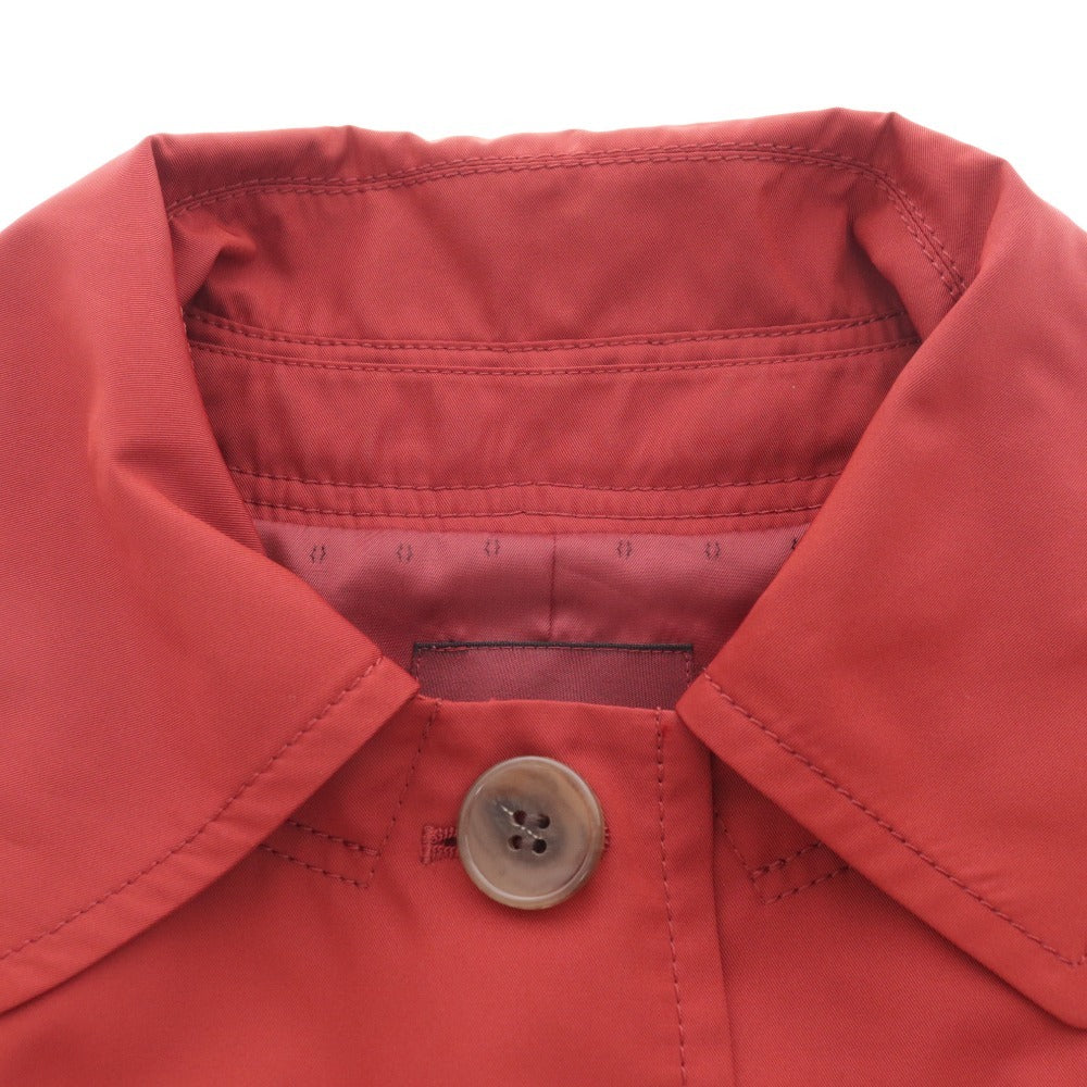 ■ アマカ コート アウター 無地 ボタン ポケット レディース 38 レッド系