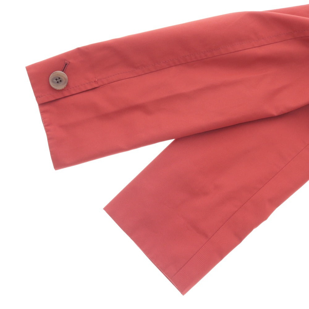 ■ アマカ コート アウター 無地 ボタン ポケット レディース 38 レッド系