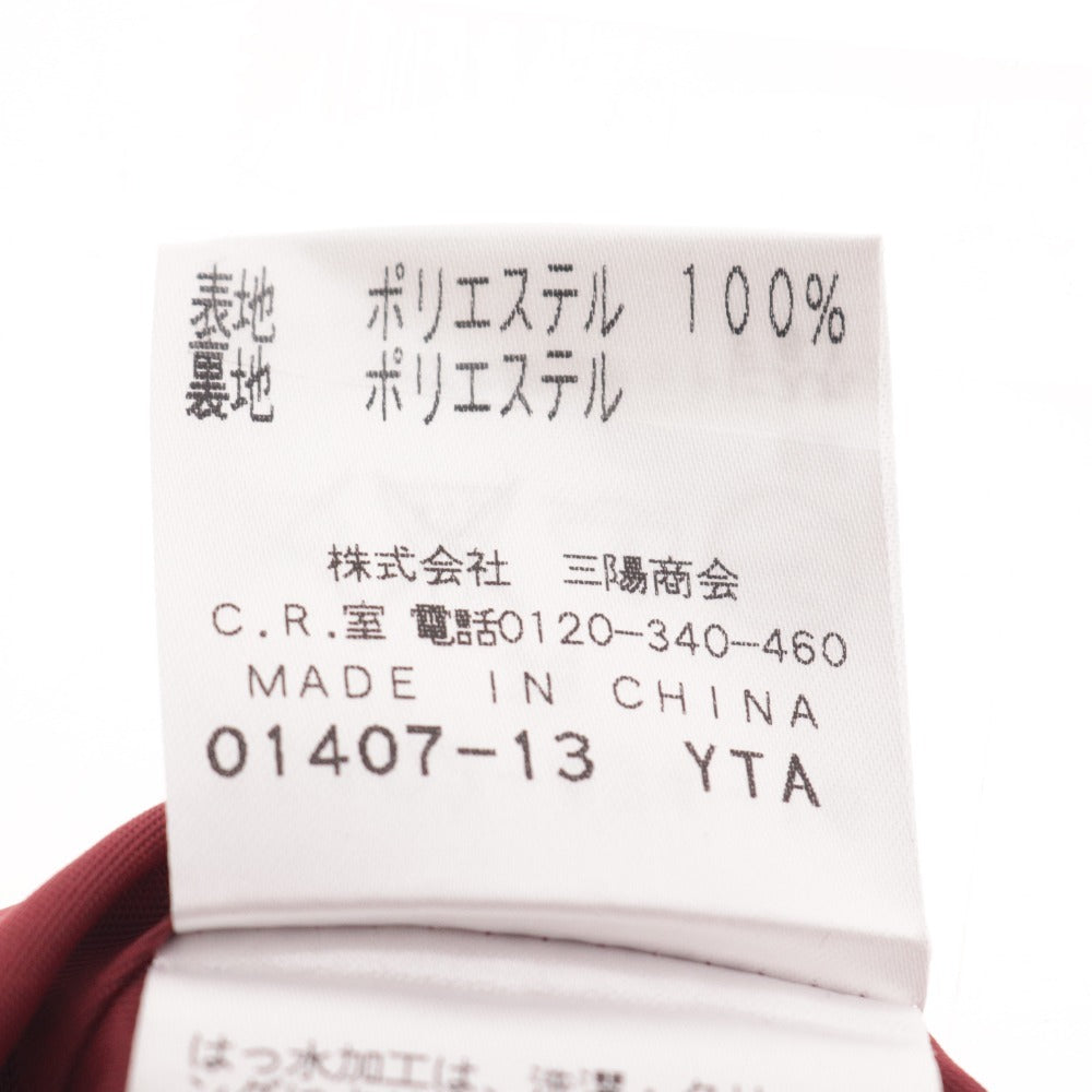 ■ アマカ コート アウター 無地 ボタン ポケット レディース 38 レッド系