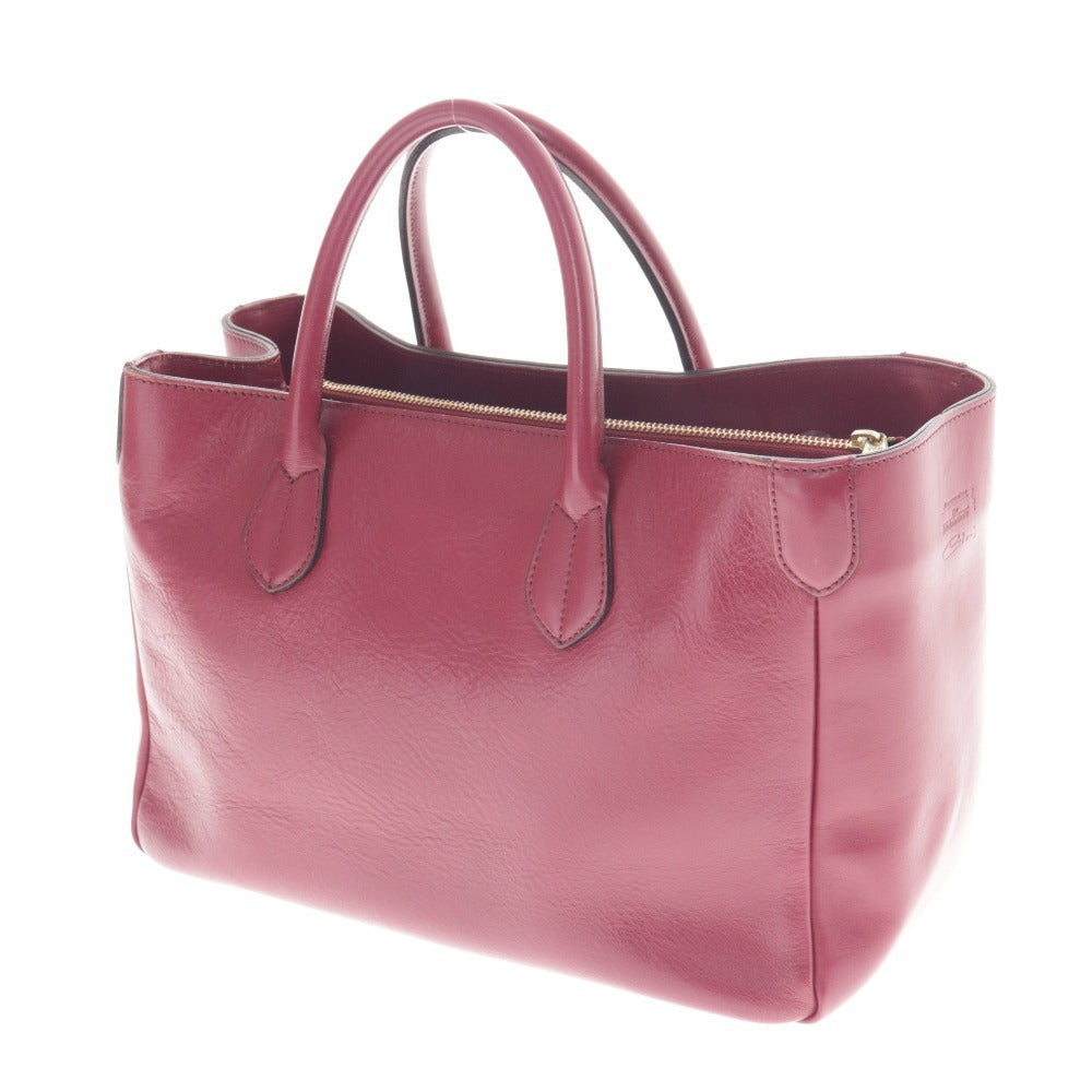 ■ アクセソワドゥマドモワゼル ハンドバッグ 鞄 チャック ポケット レザー レディース レッド系