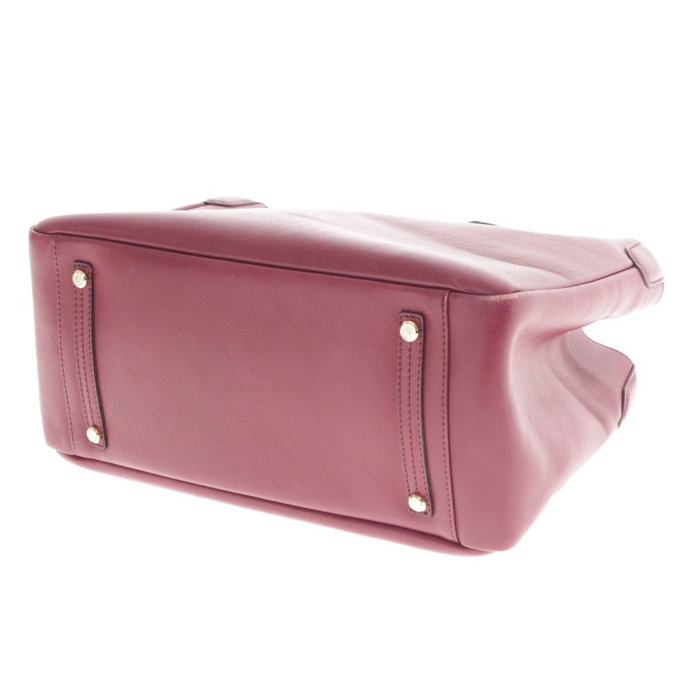 ■ アクセソワドゥマドモワゼル ハンドバッグ 鞄 チャック ポケット レザー レディース レッド系