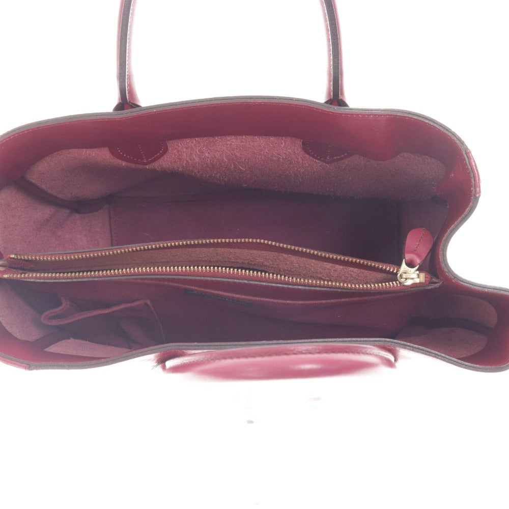 ■ アクセソワドゥマドモワゼル ハンドバッグ 鞄 チャック ポケット レザー レディース レッド系