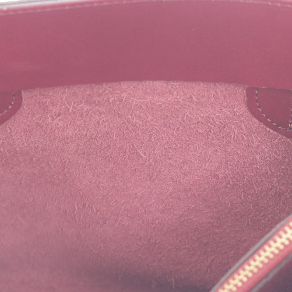 ■ アクセソワドゥマドモワゼル ハンドバッグ 鞄 チャック ポケット レザー レディース レッド系