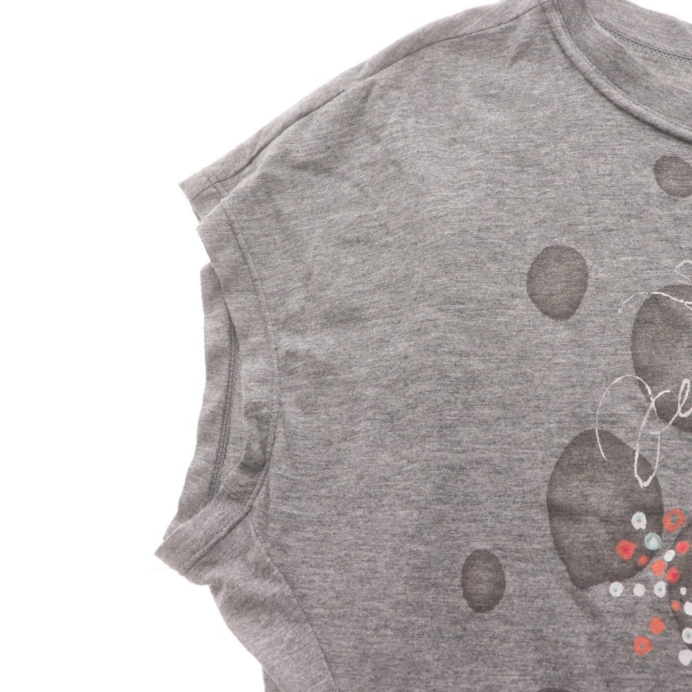 ■ イオコムイオ チュニック 半袖 02114418 トップス ポケット プリント フレンチスリーブ レディース 40(L相当）グレー