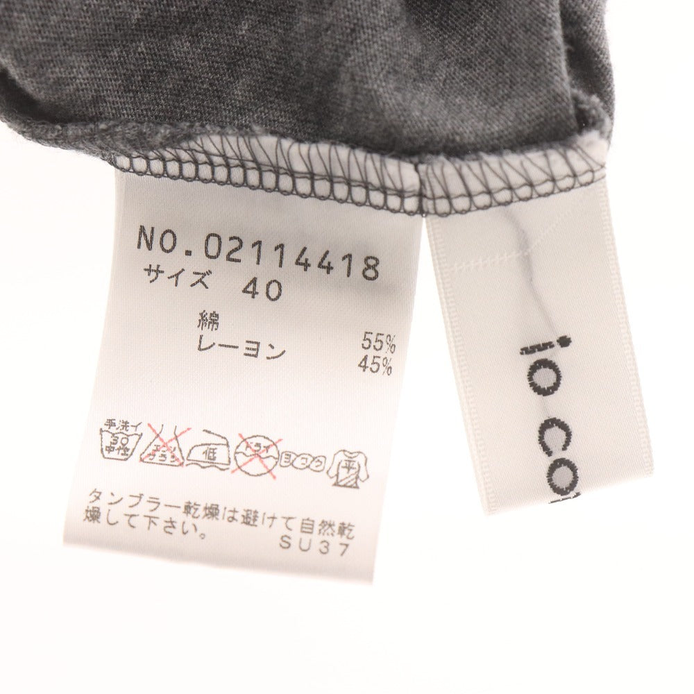 ■ イオコムイオ チュニック 半袖 02114418 トップス ポケット プリント フレンチスリーブ レディース 40(L相当）グレー