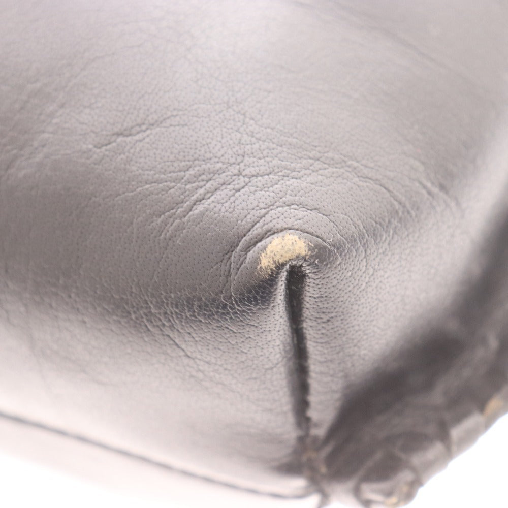 IBIZA Tote Bag, Hand-Stitched, Genuine Leather, Made in Japan, Women's, Black