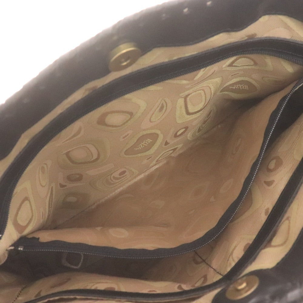 IBIZA Tote Bag, Hand-Stitched, Genuine Leather, Made in Japan, Women's, Black