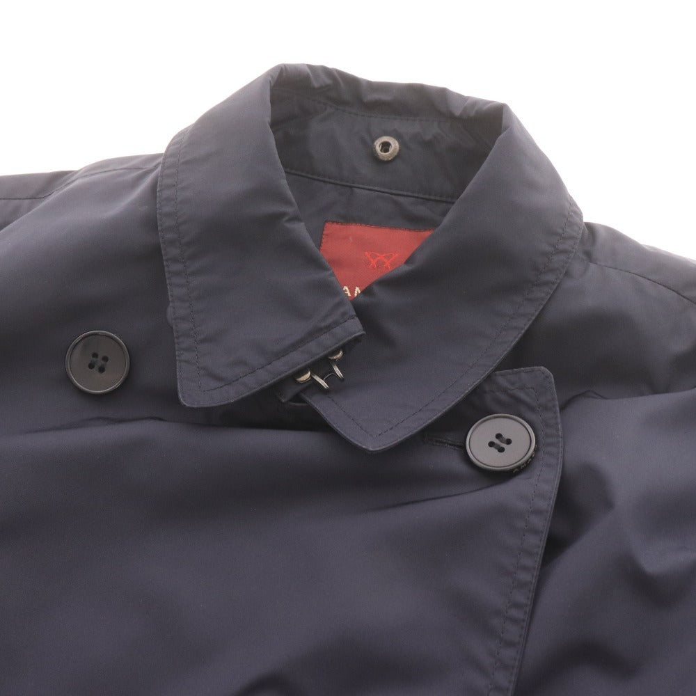 AMACA Double-Breasted Women's Trench Coat (V5A48-281-29) in Dark Navy (Size 38, Equivalent to M)