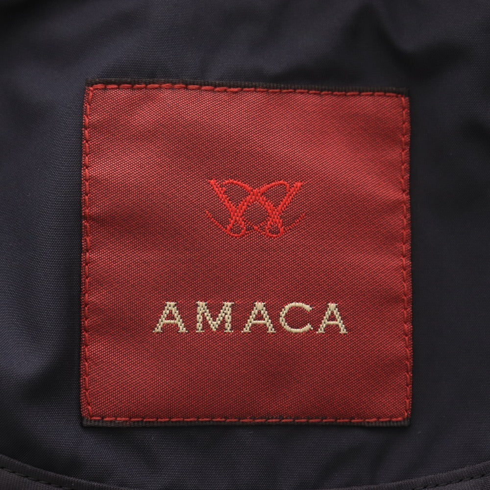 AMACA Double-Breasted Women's Trench Coat (V5A48-281-29) in Dark Navy (Size 38, Equivalent to M)