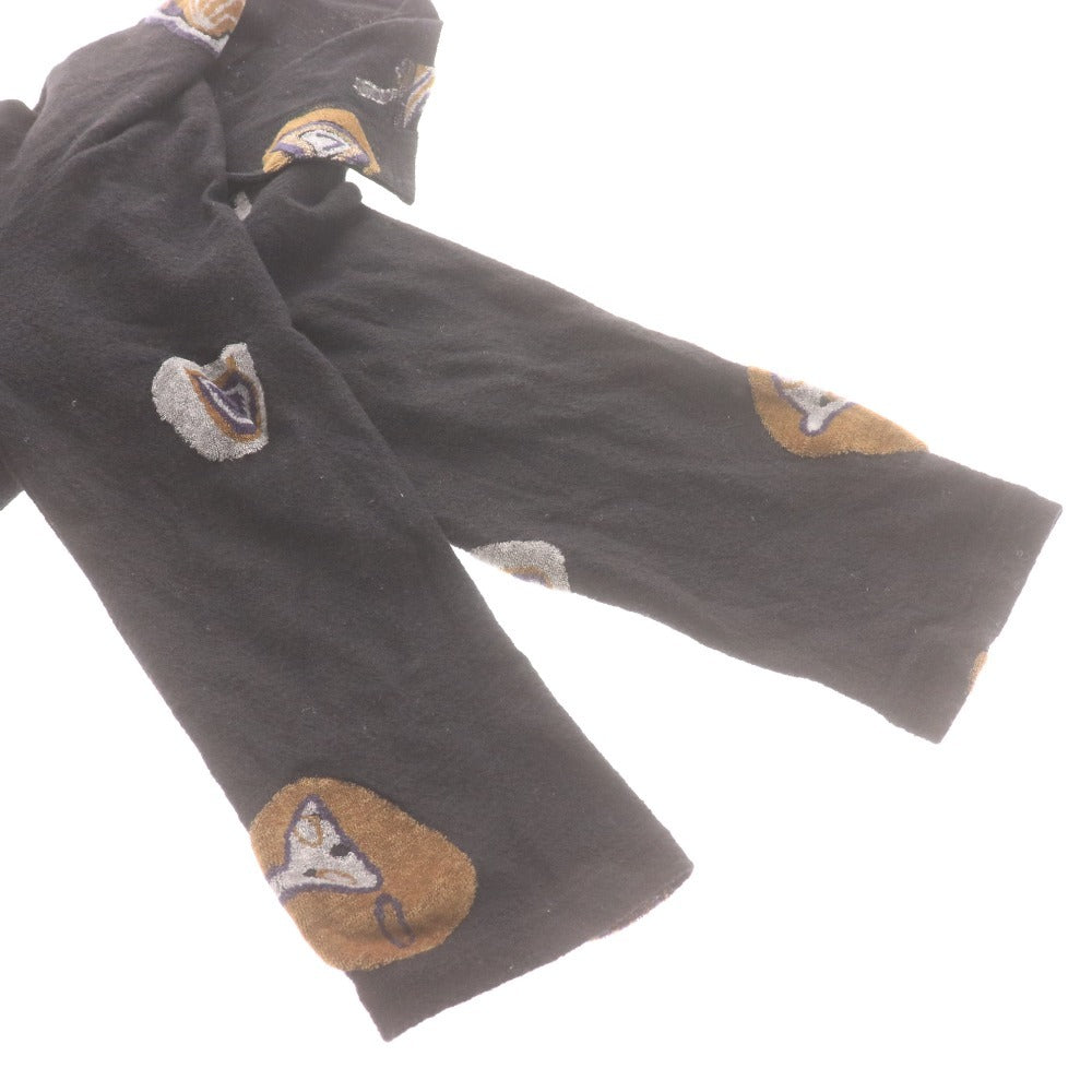 ■ Jiu Cardigan 04222560, Made in Japan, Matsuo Print, Women's, Size 40 (Equivalent to L), Black