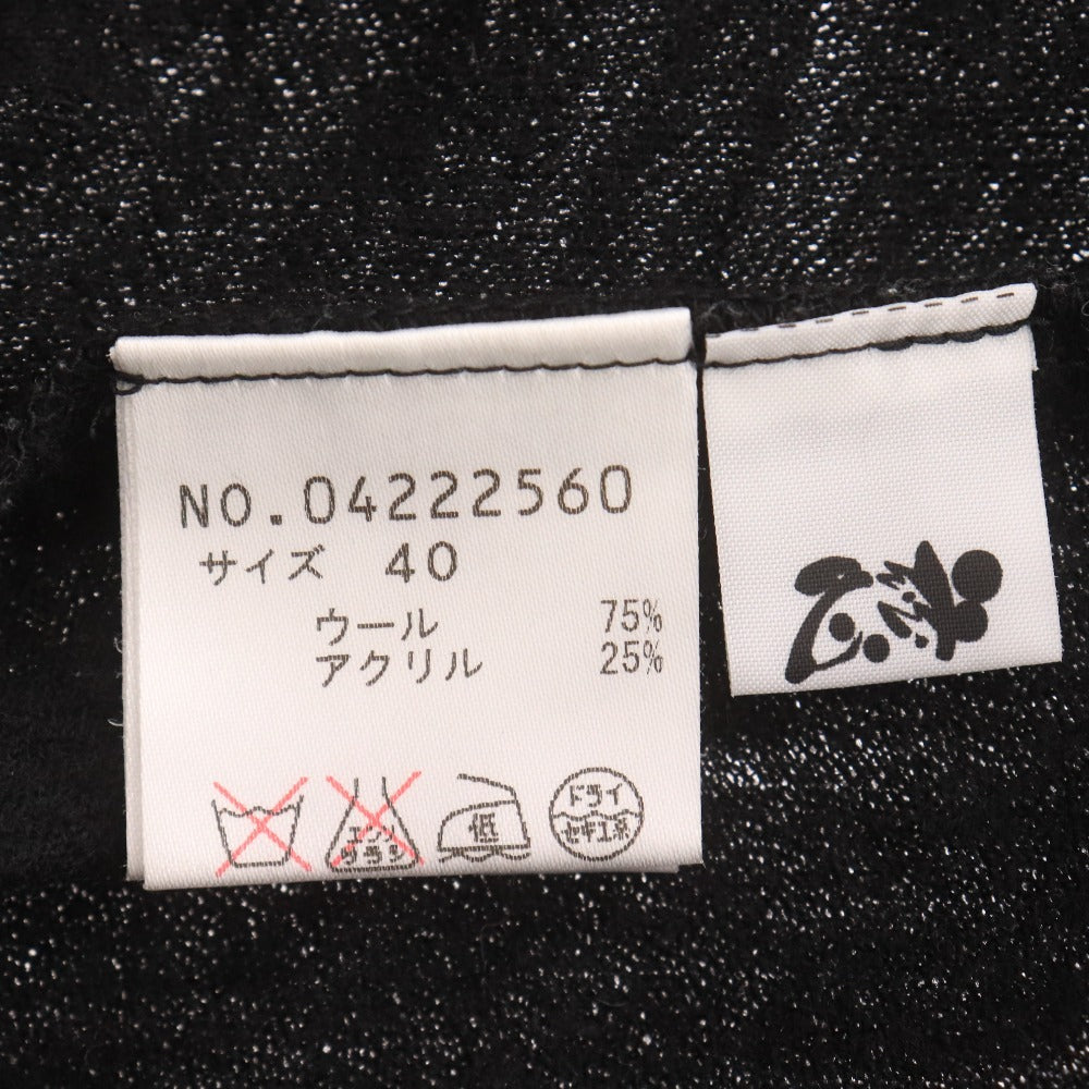 ■ Jiu Cardigan 04222560, Made in Japan, Matsuo Print, Women's, Size 40 (Equivalent to L), Black