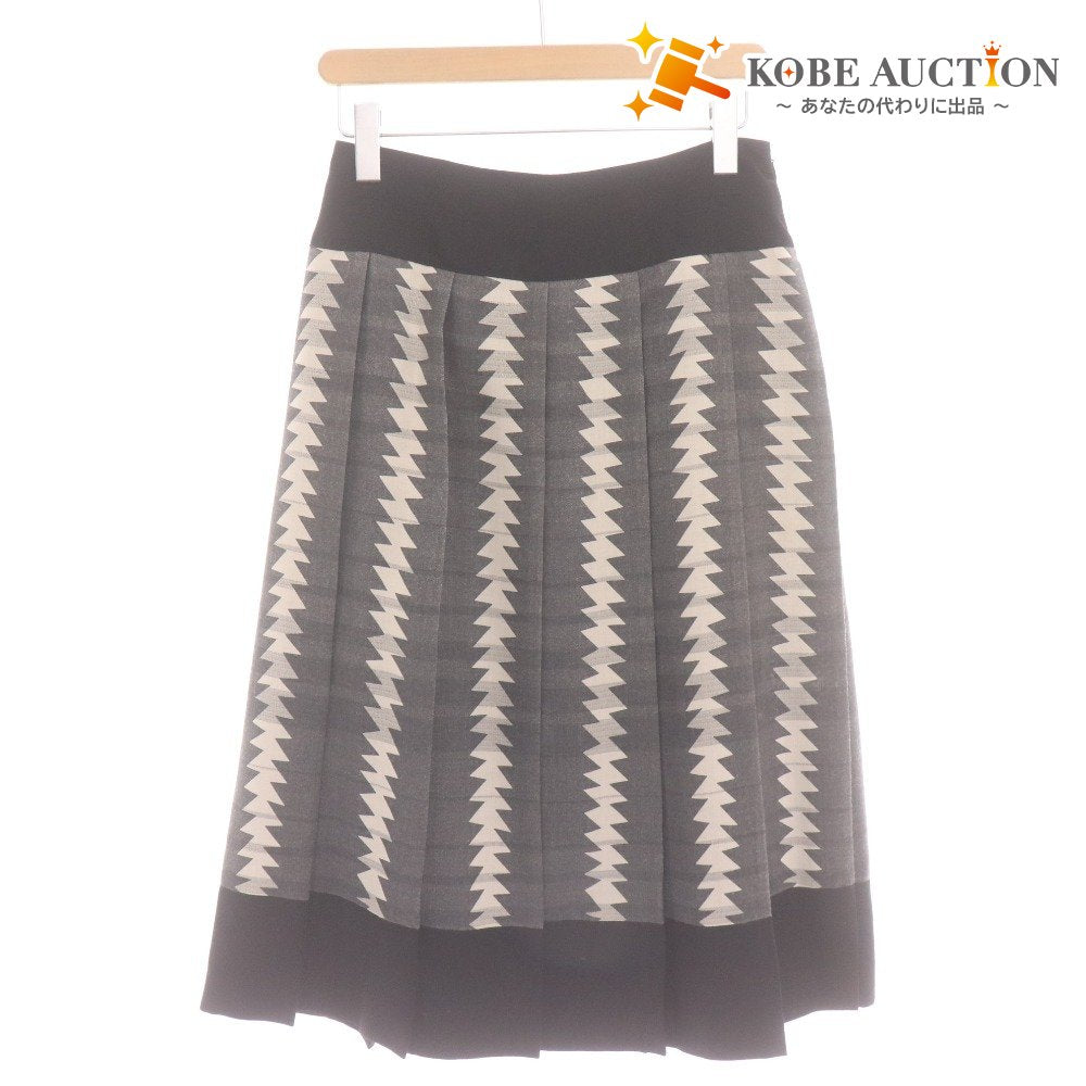■ ヒロココシノ トランク プリーツスカート RSHAS-76390 ボトムス ロング レディース 38(M相当）グレー系 未使用