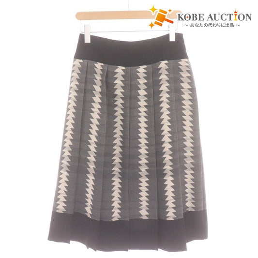 ■ ヒロココシノ トランク プリーツスカート RSHAS-76390 ボトムス ロング レディース 38(M相当）グレー系 未使用