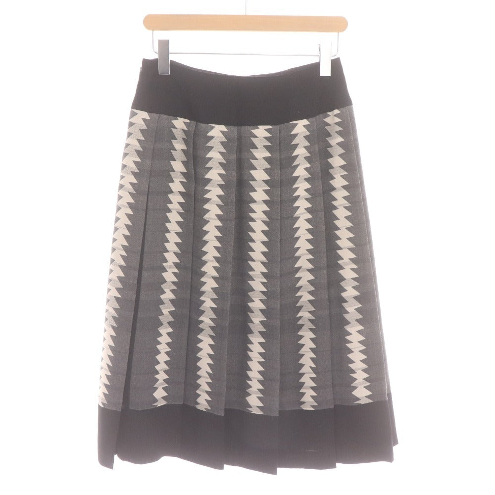 ■ ヒロココシノ トランク プリーツスカート RSHAS-76390 ボトムス ロング レディース 38(M相当）グレー系 未使用