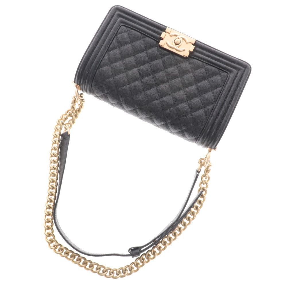 ■ ボーイシャネル ショルダーバッグ 鞄 チェーン マトラッセ レディース ブラック ゴールド 付属品付き ギャランティカード付き 未使用