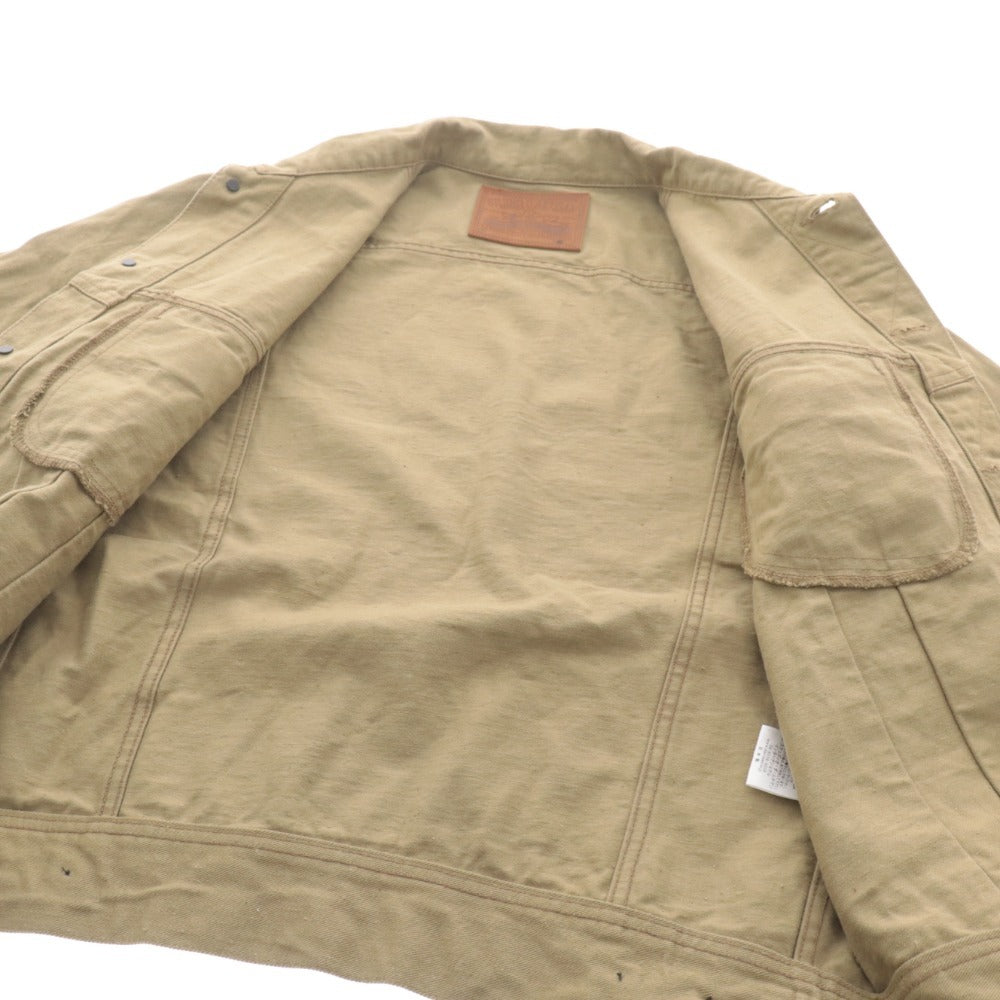 ■ Studio D'Artisan Jacket Outerwear 100% Cotton Men's Size 40 Khaki