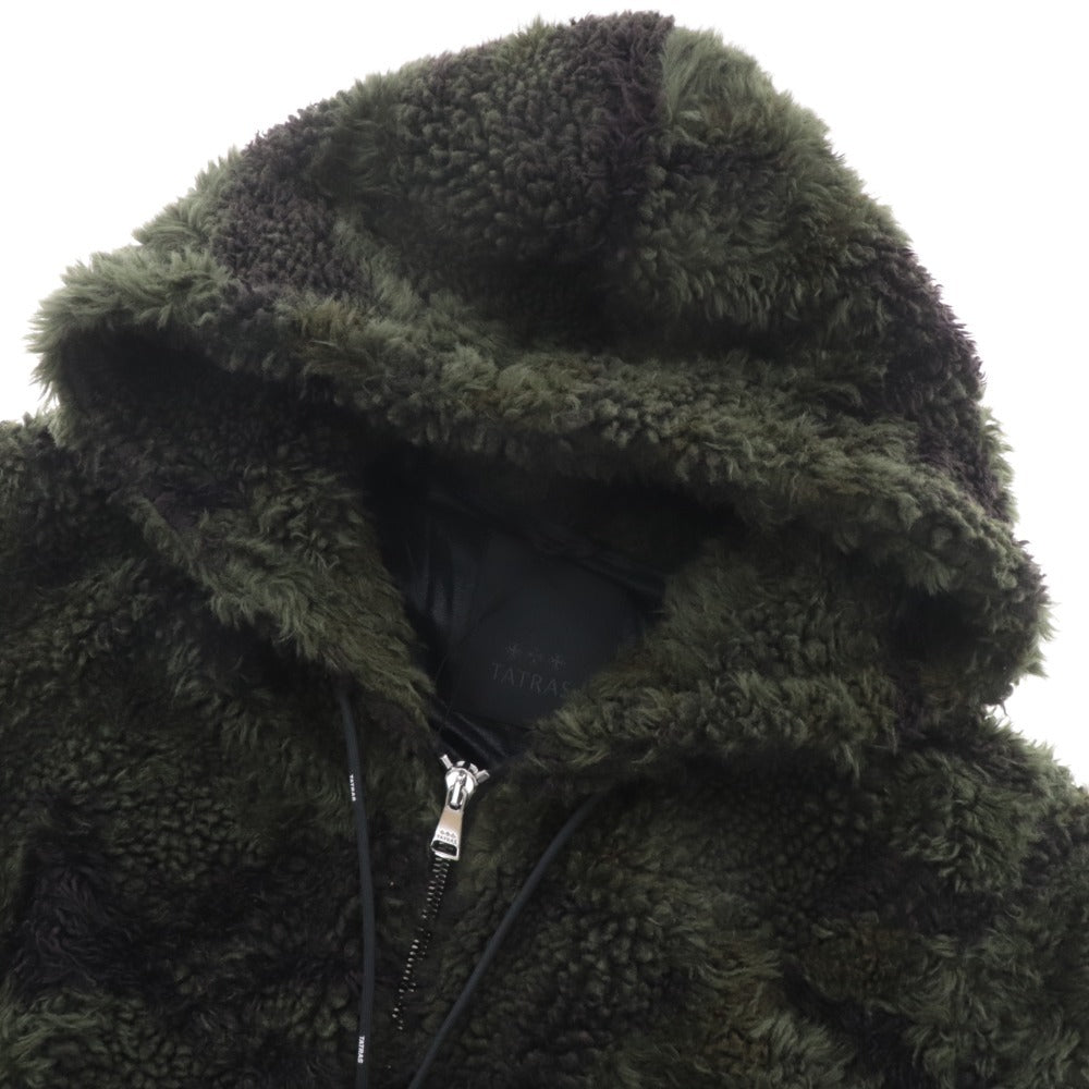 ■ TATRAS Camouflage Jacquard Boa Hooded Blouson MTAT23A4923-L Outerwear Men's 03 Khaki Tag attached Unused