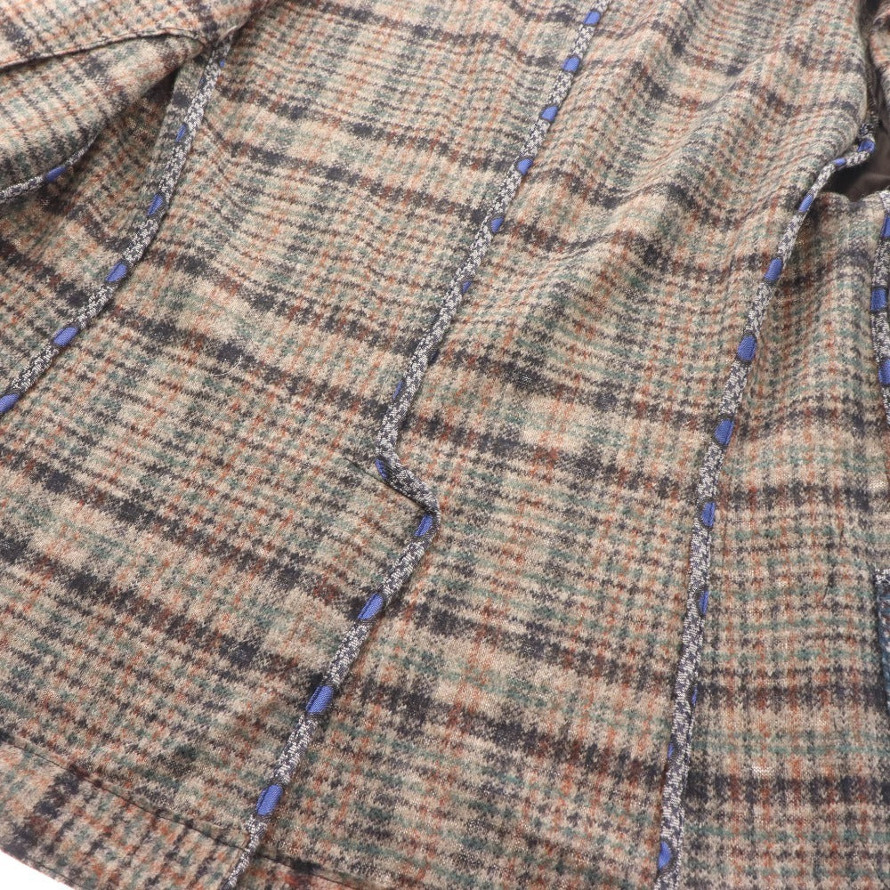 ■ ボブ テーラードジャケット アウター チェック メンズ 50（Lサイズ） ブラウン ベージュ