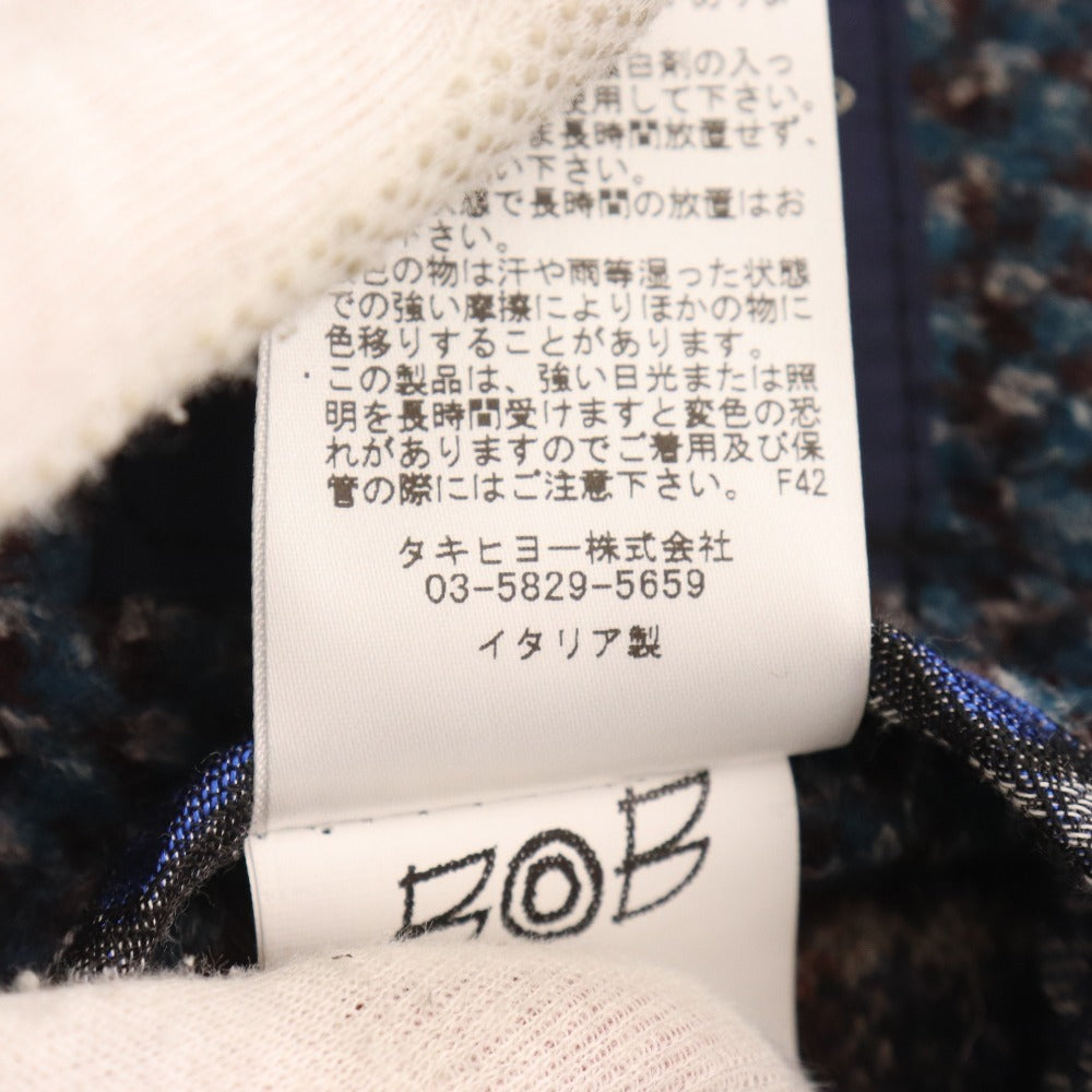 ■ ボブ テーラードジャケット アウター チェック メンズ 50（Lサイズ） ブラウン ベージュ