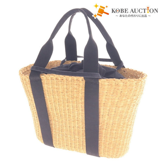 ■ ムーニュ カゴバッグ ハンドバッグ 鞄 インナーバッグ付き レディース ベージュ ブラック