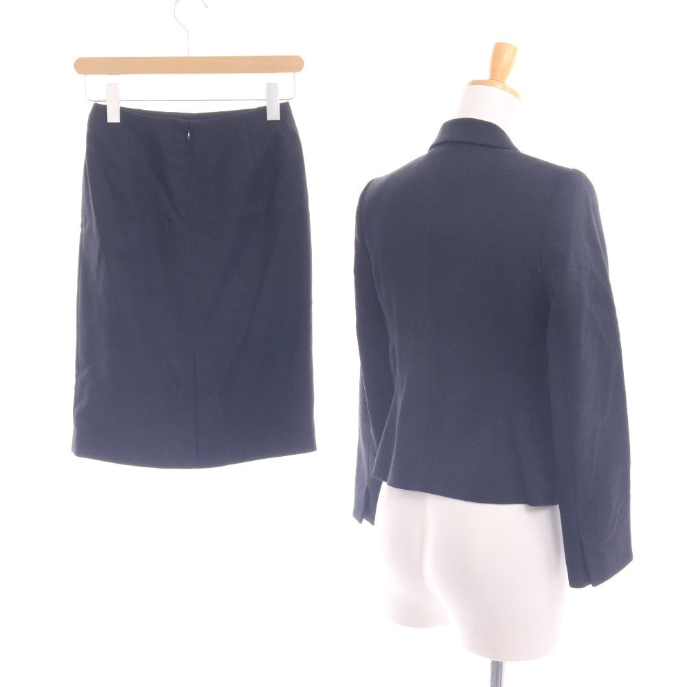 ■ ユナイテッドアローズ スーツ セットアップ ジャケット ひざ丈スカート トップス ボトムス レディース 34 ネイビー タグ付き 未使用