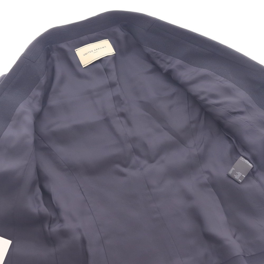 ■ ユナイテッドアローズ スーツ セットアップ ジャケット ひざ丈スカート トップス ボトムス レディース 34 ネイビー タグ付き 未使用