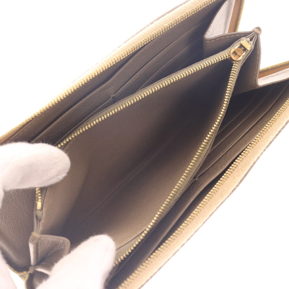 ■ セリーヌ 長財布 財布 ラウンドファスナー レディース ベージュ 袋付き