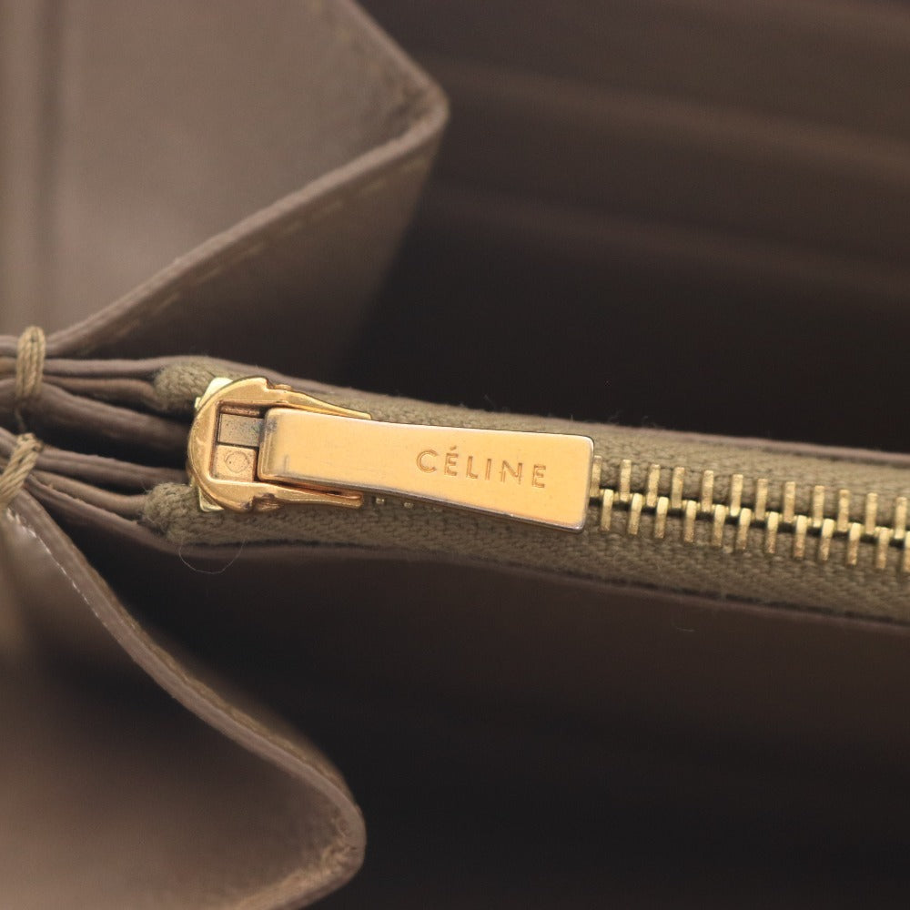 ■ セリーヌ 長財布 財布 ラウンドファスナー レディース ベージュ 袋付き