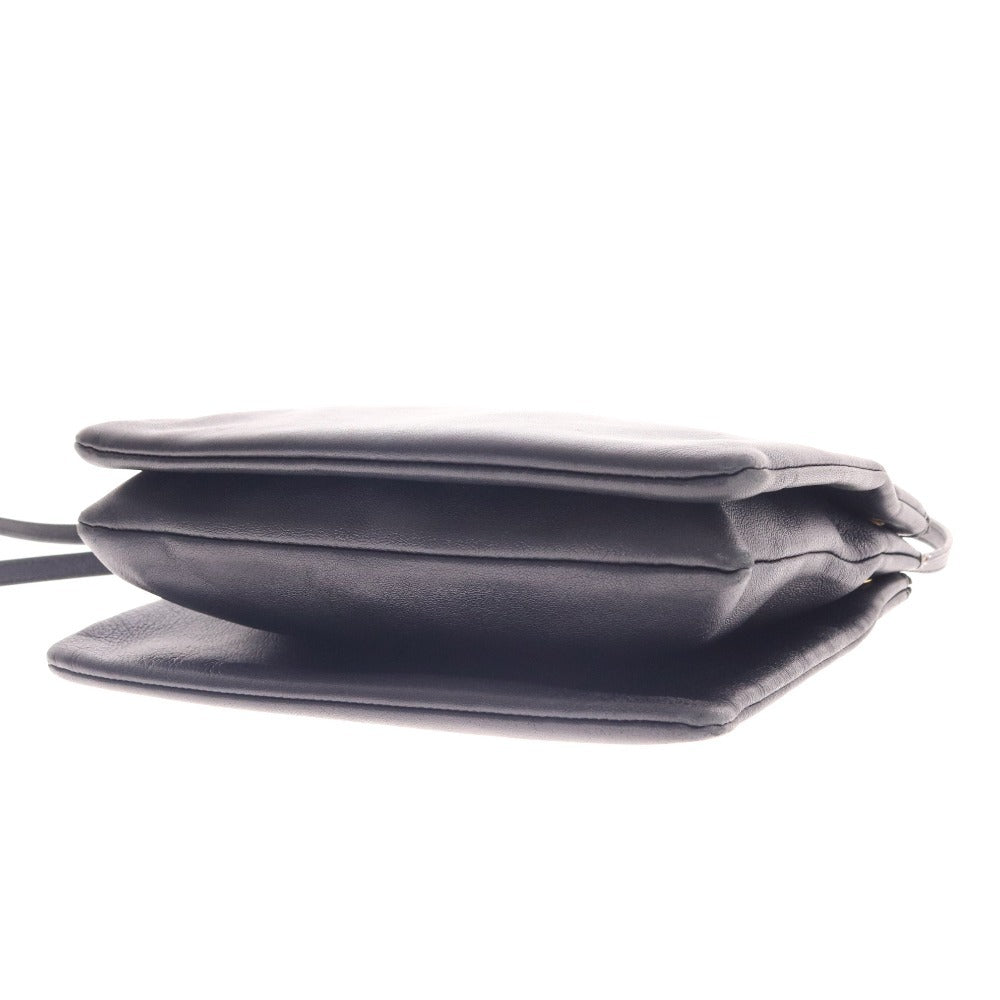 ■ セリーヌ トリオ ラージ ショルダーバッグ 鞄 斜め掛け ゴールド金具 レディース ブラック