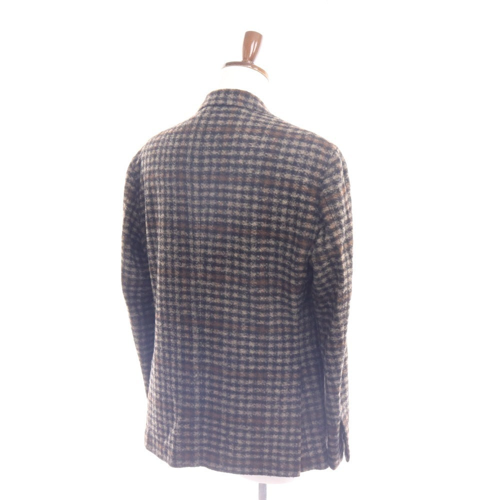 ■ ティトアレグレット ジャケット チェック イタリア製 メンズ 50 ブラウン系