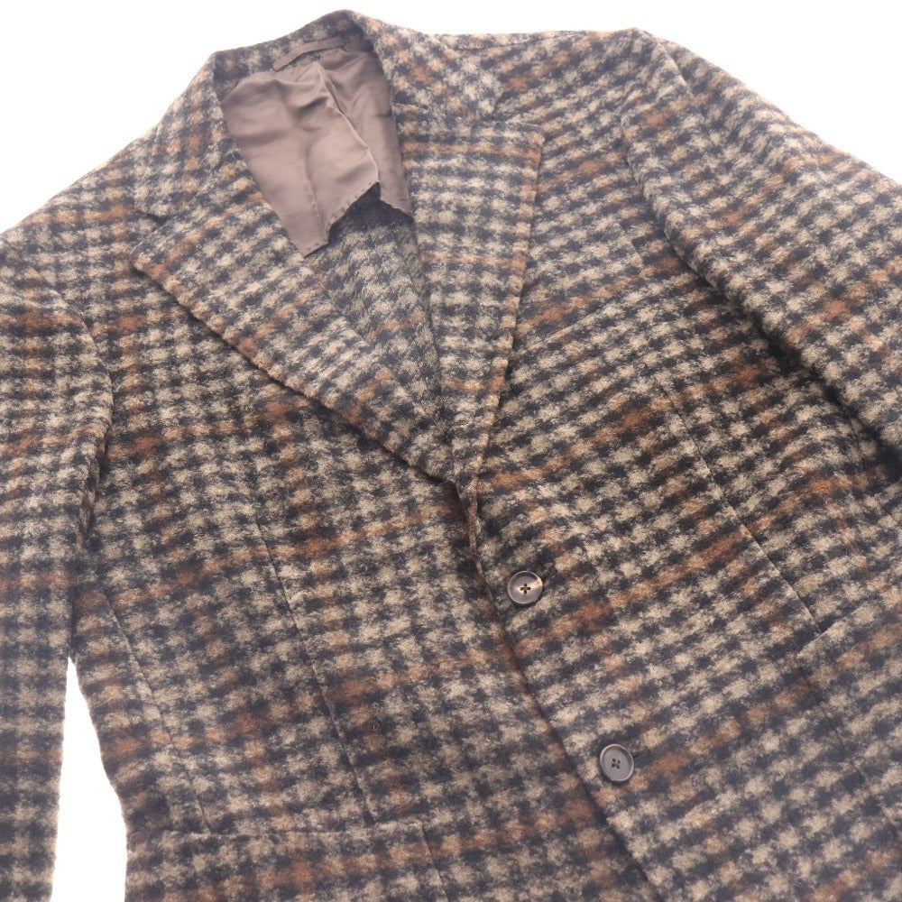 ■ ティトアレグレット ジャケット チェック イタリア製 メンズ 50 ブラウン系