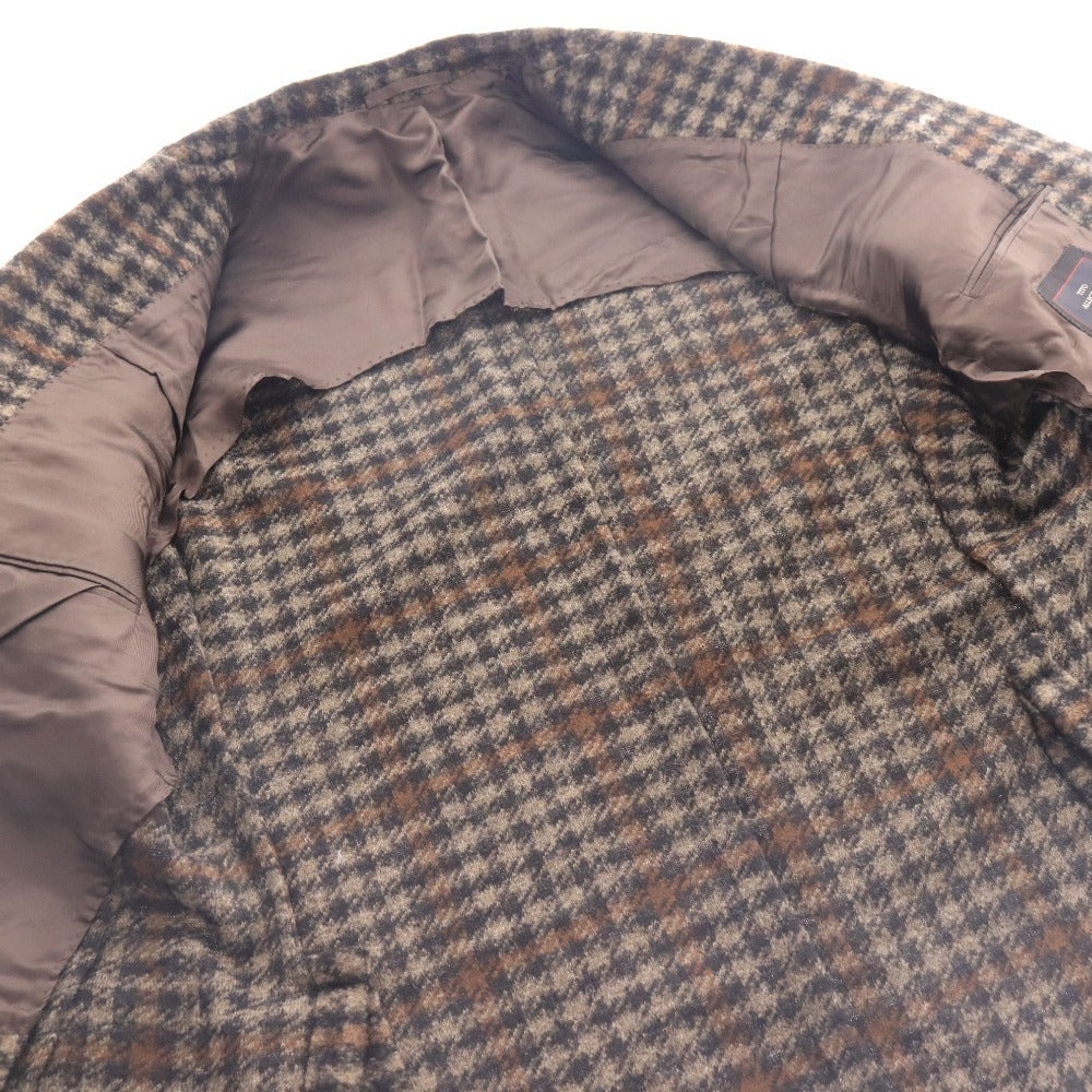 ■ ティトアレグレット ジャケット チェック イタリア製 メンズ 50 ブラウン系