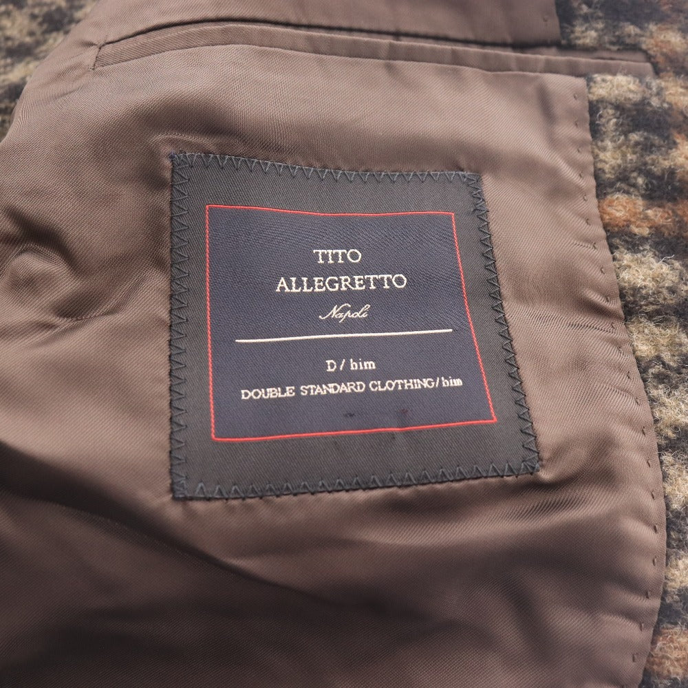 ■ ティトアレグレット ジャケット チェック イタリア製 メンズ 50 ブラウン系