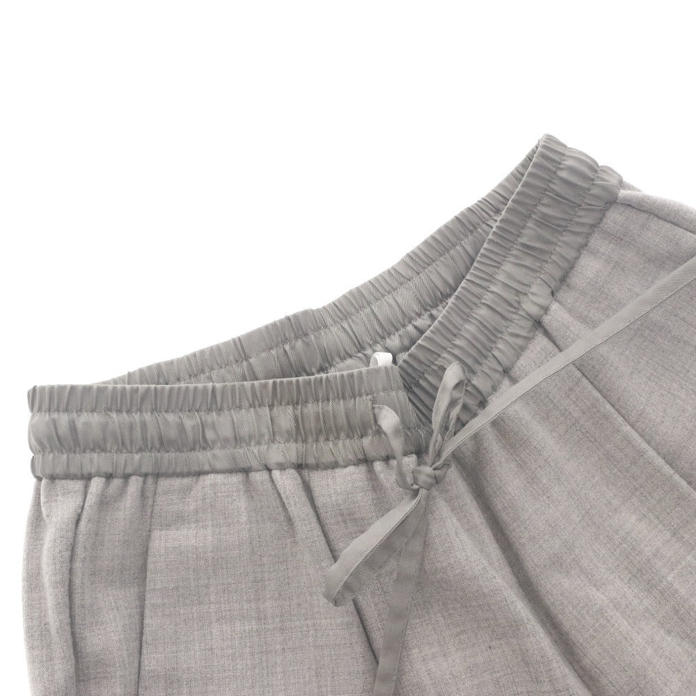 ■ Yori Tapered Pants, Long Bottoms, Elastic Waist, Pleated, Women's, Size 34 (Equivalent to XS), Gray