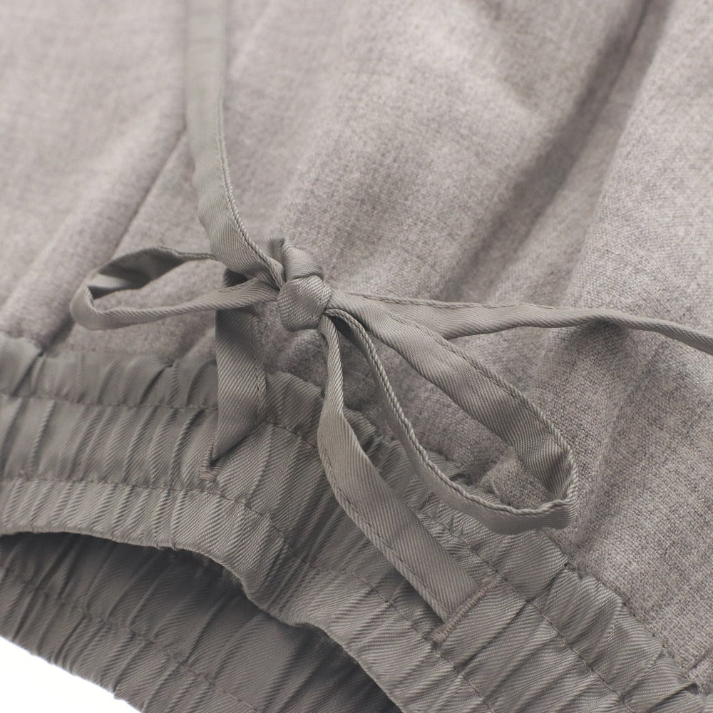 ■ Yori Tapered Pants, Long Bottoms, Elastic Waist, Pleated, Women's, Size 34 (Equivalent to XS), Gray
