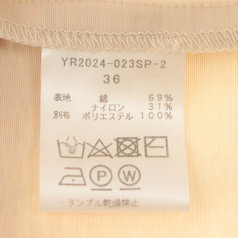■ yori ヨリ ワンピース トップス ボトムス 丸首 ノースリーブ スカート ポケット ファスナー 無地 レディース 36 ライトベージュ系
