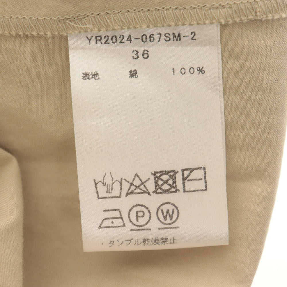 ■ yori ヨリ ワンピース トップス ボトムス 半袖 紐 無地 レディース 36 ベージュ系