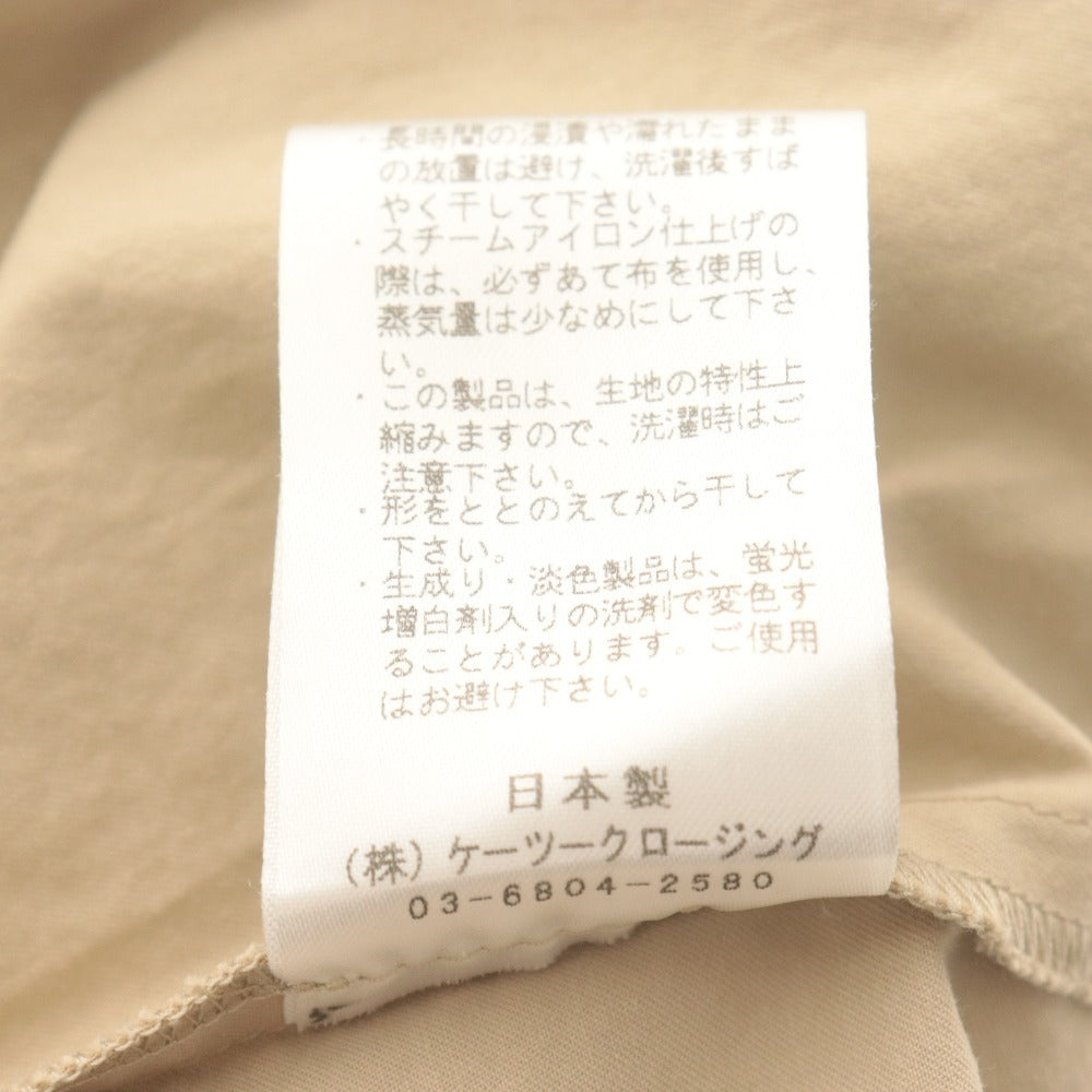 ■ yori ヨリ ワンピース トップス ボトムス 半袖 紐 無地 レディース 36 ベージュ系