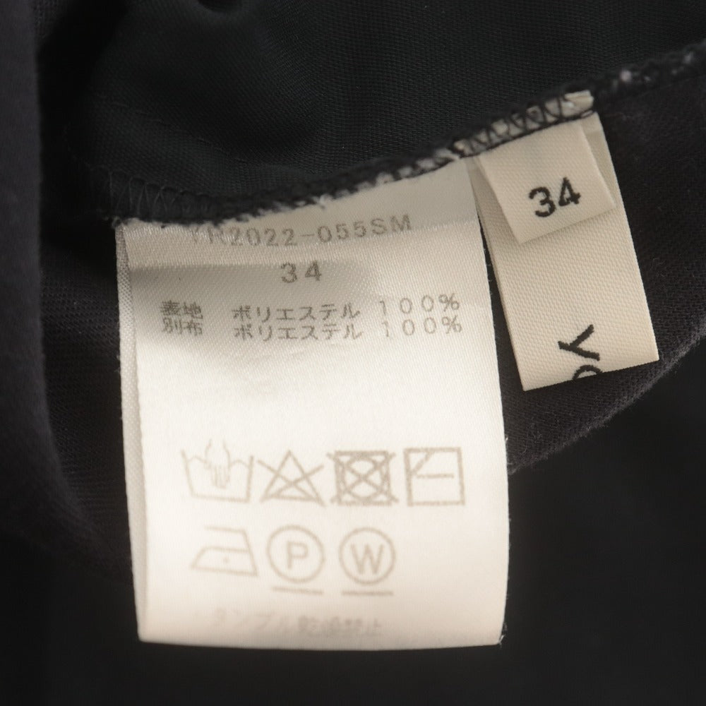■ yori ヨリ パンツ ボトムス ゴム ポケット 無地 レディース 34 ダークネイビー系