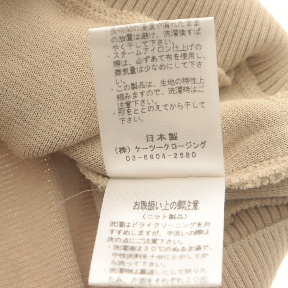 ■ yori ヨリ シャツ ブラウス トップス 丸首 半袖 無地 レディース F ライトベージュ系