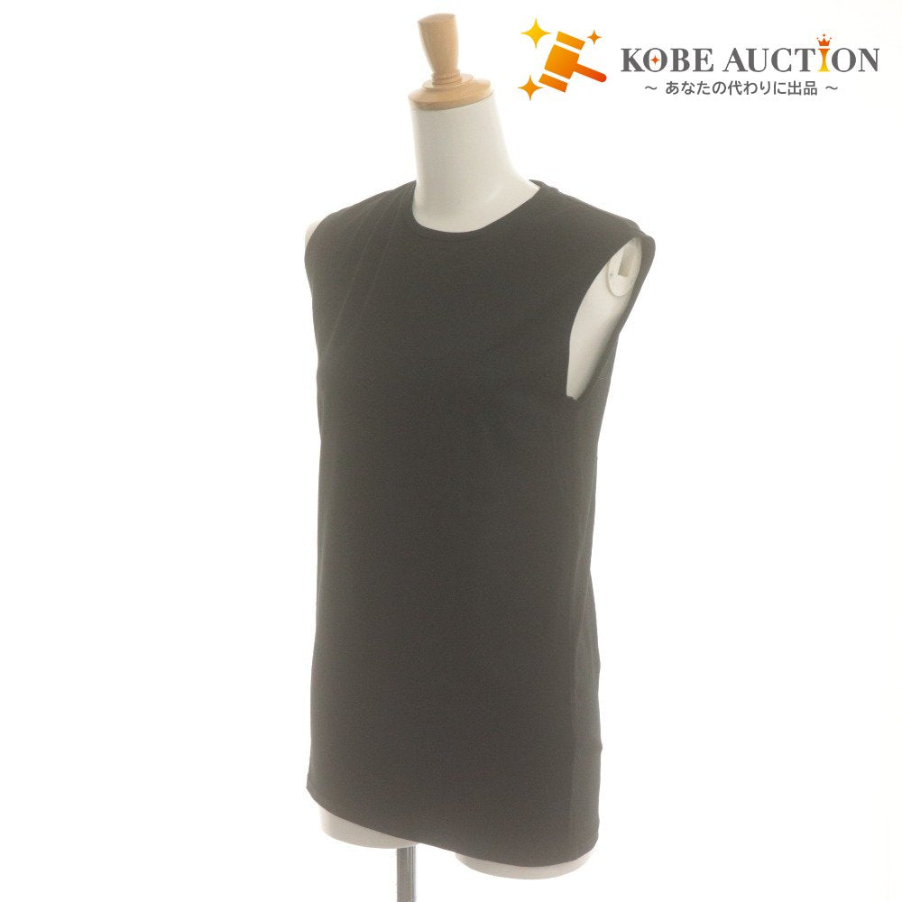 ■ ATON Shirt Top Crew Neck Sleeveless Solid Women's 02 Black