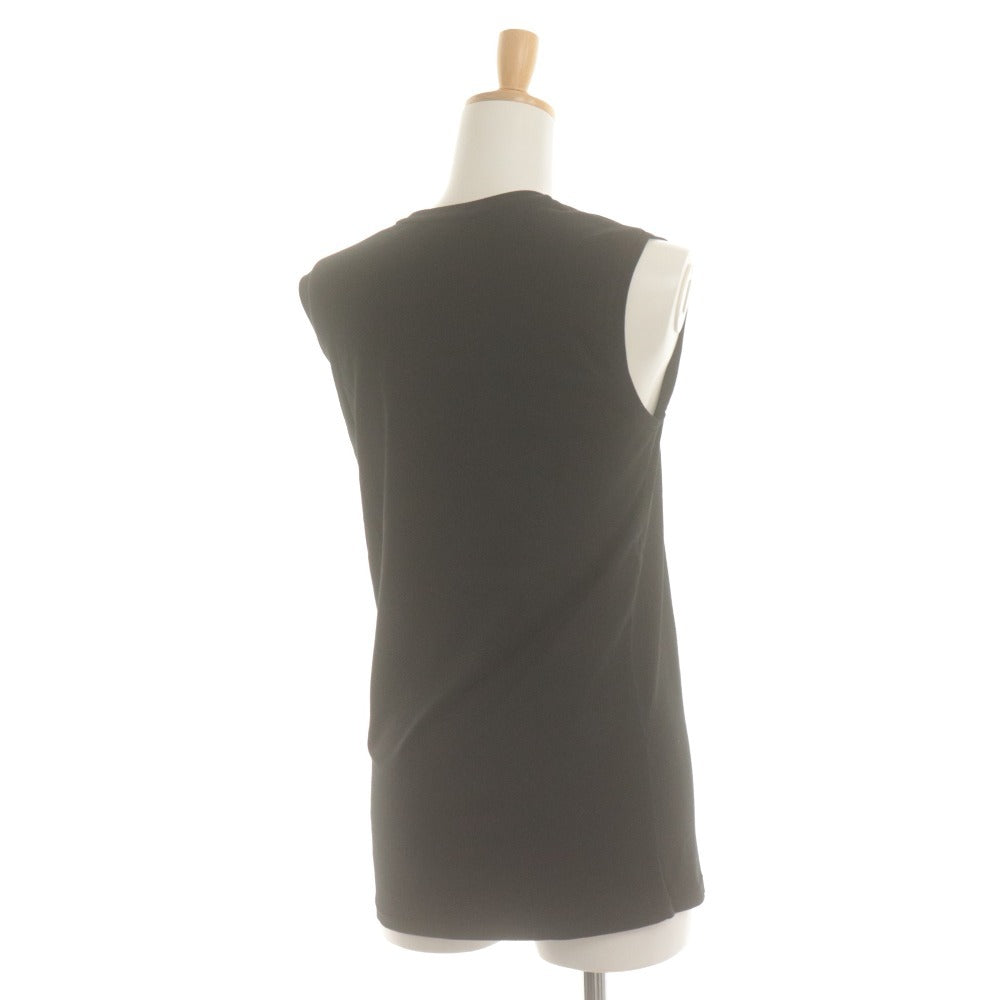 ■ ATON Shirt Top Crew Neck Sleeveless Solid Women's 02 Black