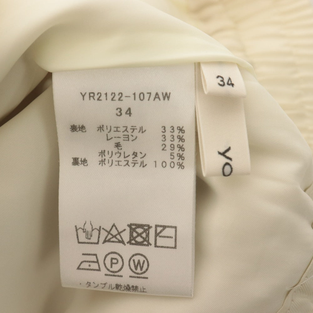 ■ yori ヨリ パンツ ボトムス ゴム ポケット 無地 レディース 34 アイボリー系