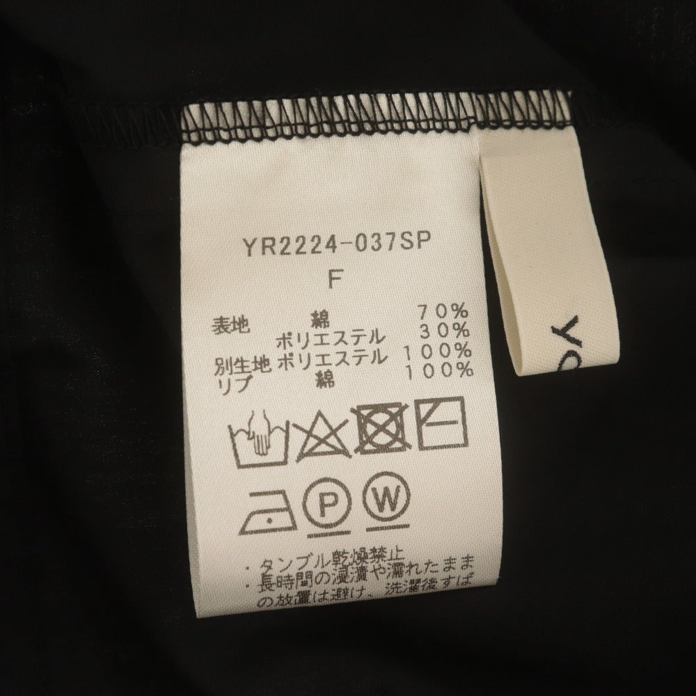 ■ yori ヨリ ワンピース トップス ボトムス 丸首 長袖 ファスナー ポケット レディース F ブラック