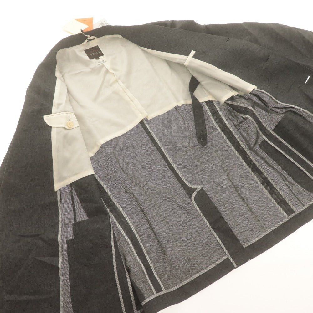 ■ STYLE WORKS Jacket Outerwear Button Pocket Plain Double-breasted Men's L Dark Gray Tagged Unused